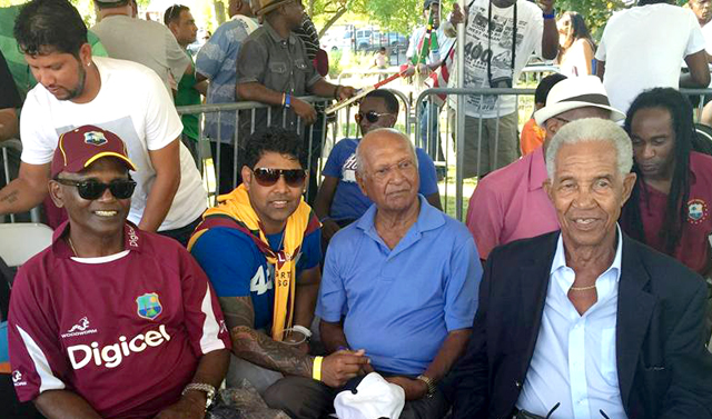 A few former West Indies players with Sir Gary Sobers. 