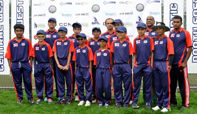 Kids from Queens United Cricket Academy.