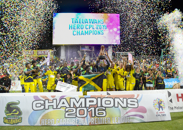 Jamaica Tallawahs champions of 2016 of the Hero Caribbean Premier League. Photo by Randy Brooks/Sportsfile