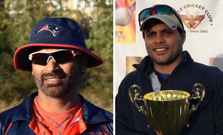 Fazzal Aalam (left) and Rohith Reddy shared a partnership of 113 runs.