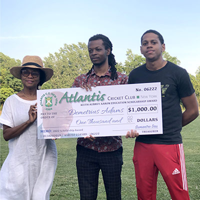 Demetrius Adams Is Recipient Of Atlantis Cricket Club’s 2022 Scholarship Award