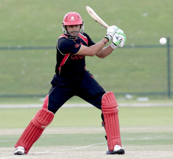 Rizwan Cheema hit 98 from 36 balls which included 7 fours and 10 sixes. Photo courtesy of ICC