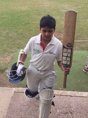 Young Ved Patel hit an amazing 153.