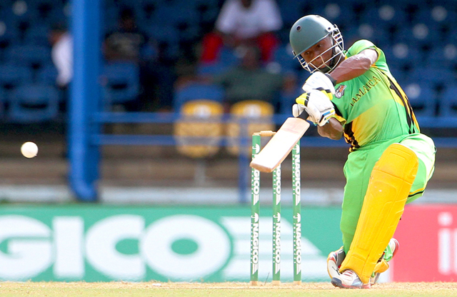 Andre McCarthy of Jamaica registered 118 against ICC Americas. Photos by WICB Media/Ashley Allen