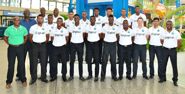 West Indies Under-19 seen here before leaving ICC U19 Cricket World Cup 2016. Photo: WICB