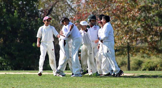Kids from Cricket Lets Play USA summer progam.