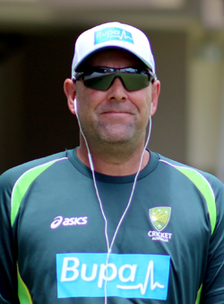 Australia coach Darren Lehmann. Photo: WICB Media/Adriel “Woody” Richard