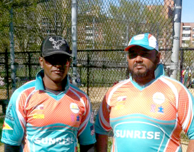  A. Gobind (left) and Krishna Kemraj picked up four wickets each.