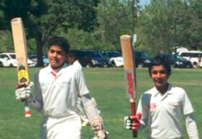 Keshav Balaji left, and Bhalla Shshan made 61 and 64 respectively and put on 157 to rescue their team.