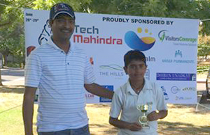 Rajat Sood poses with his award after an excellent all-round performance. 