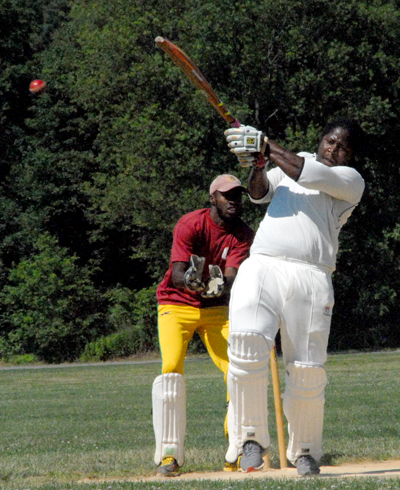 Rasheem James hit a blistering 57 not out from 22 balls which included four fours and five sixes.