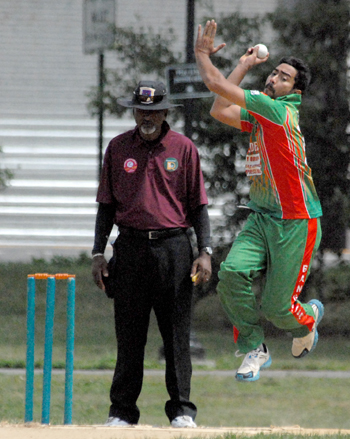 Syed Hussain took the first hat-trick of the tournament, taking 3 for 24.