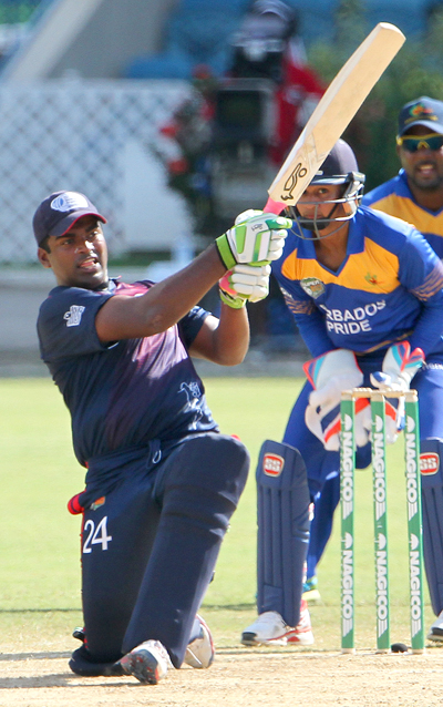 Srimantha Wijeyeratne struck his second against Bermuda. Photo by WICB Media/Ashley Allen
