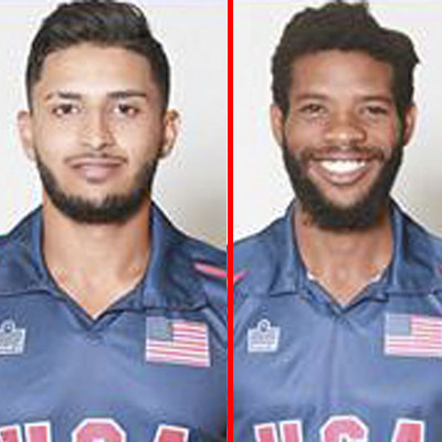 Fahad Babar (left) and Akeem Dodson shared a partnership of 127 for the fourth wicket. 