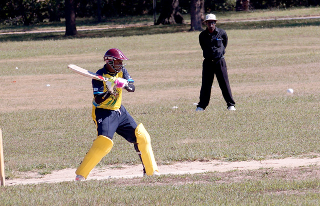 Mark Audain during his knock of 66 not out in the final.