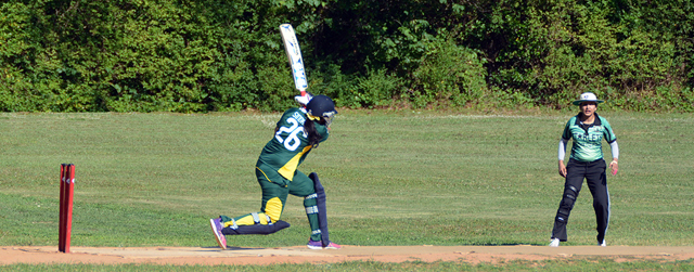 Sindhuja Reddy Salguti bats during the 2016 Atlanta Women's T20 Tournament earlier this year.