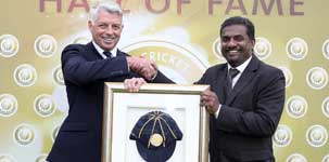 Muttiah Muralidaran Formally Inducted Into ICC Cricket Hall Of Fame