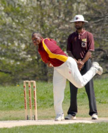 Neil McGarrell bowling