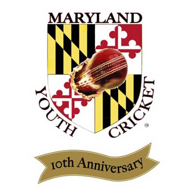 Maryland Youth Cricket Association 10 anniversary logo
