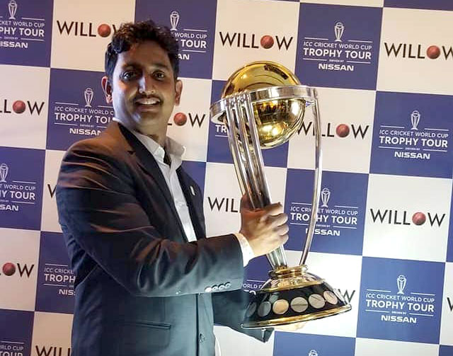 Ajith Bhaskar and world cup trophy