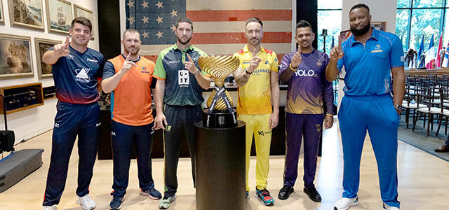 Major League Cricket Unveiled Championship Trophy With Team Captains Usa Cricketers 0250