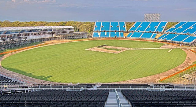 Nassau County Cricket Stadium Installs Pitch, Hits Milestone