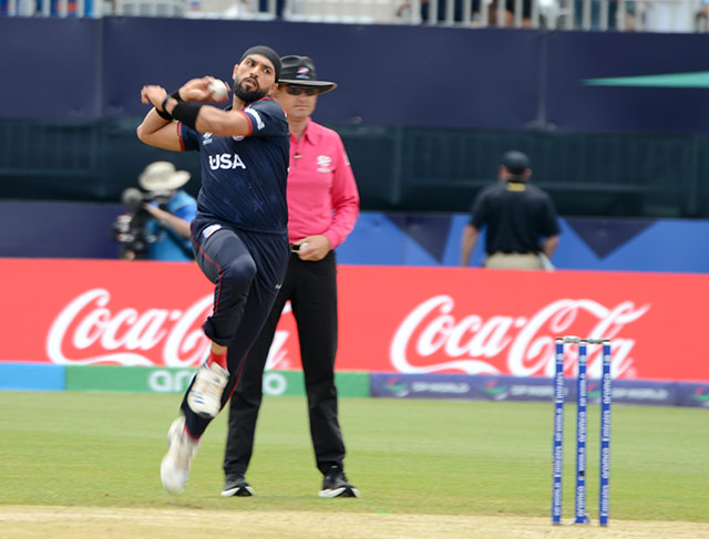 Jasdeep Singh bowling