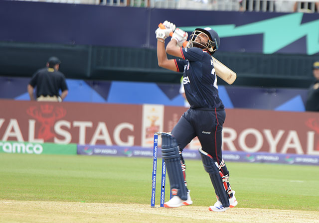 Harmeet Singh batting